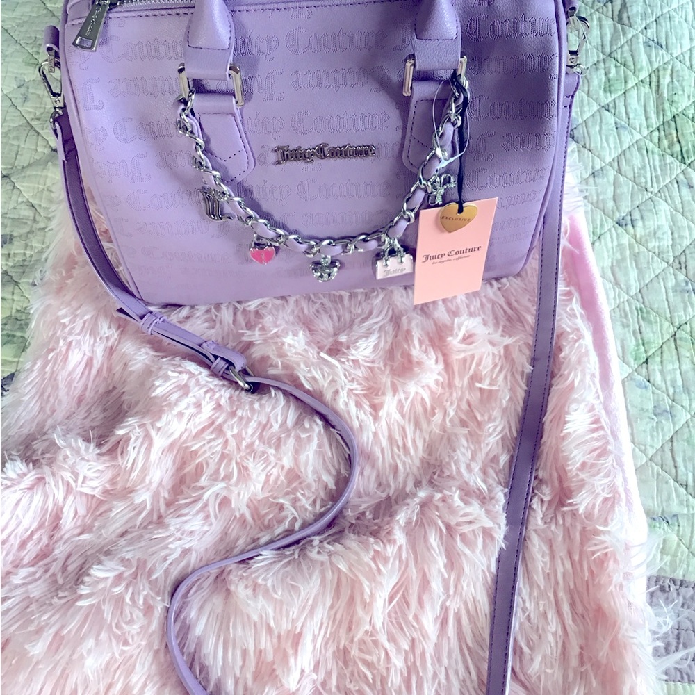 New Juicy Couture Lavender Charm Shoulder Bag Handbag
